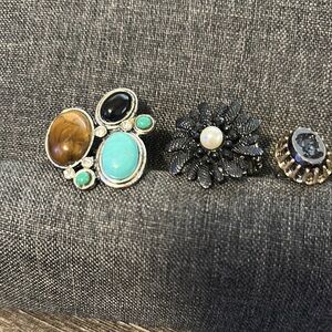 Elegant Multi-Stone Ring Set